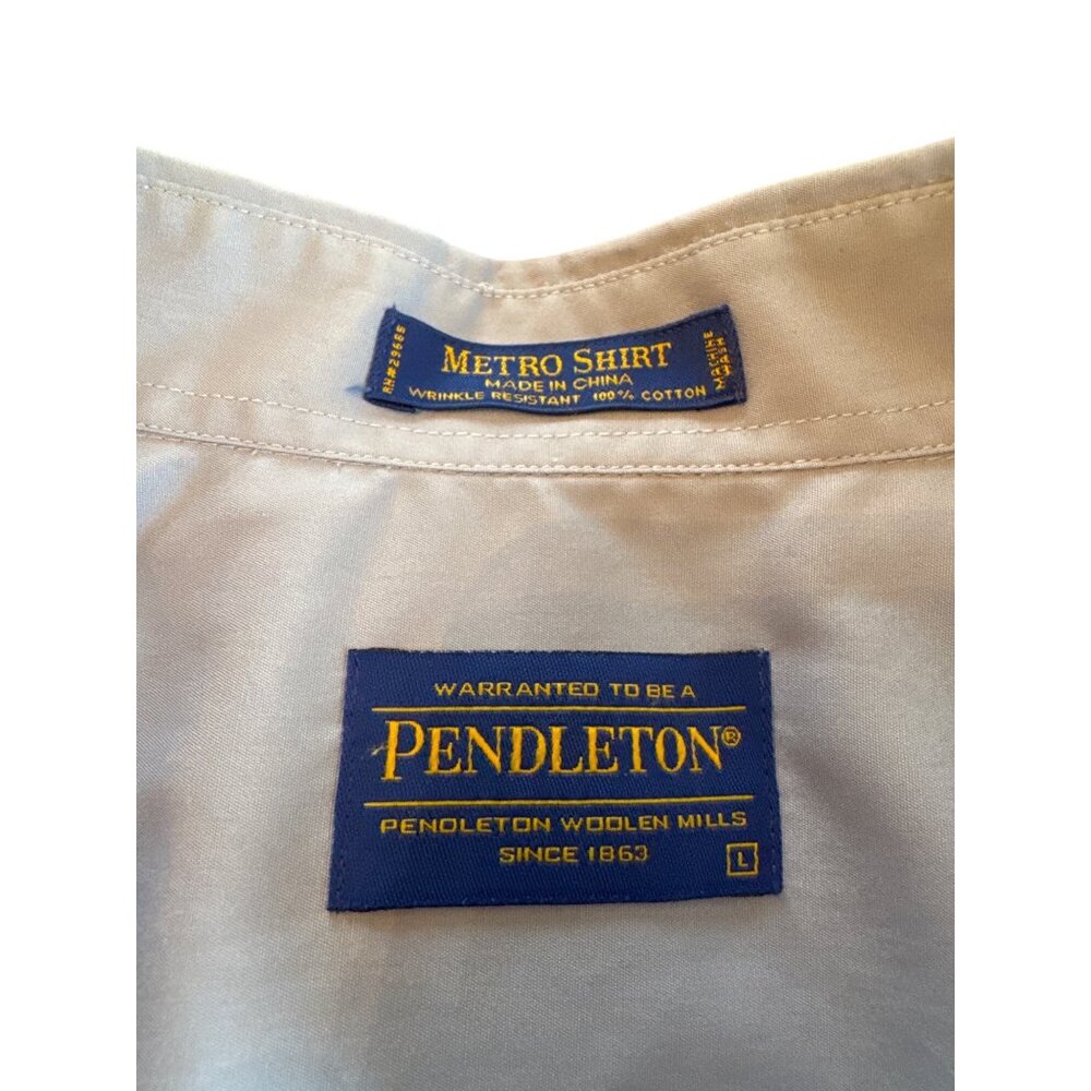 Pendleton Metro Button Down Shirt Large Light Blu… - image 3